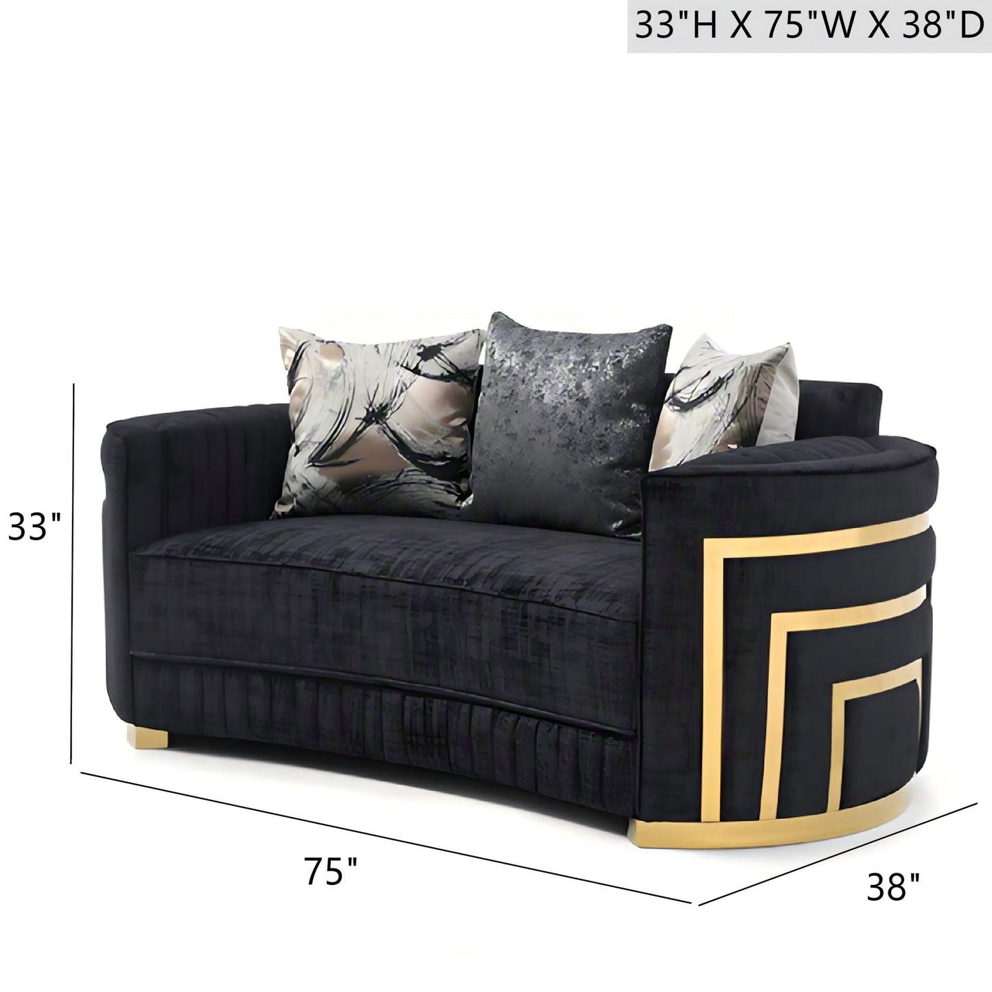 Soledad - Loveseat - Black Glory Furniture