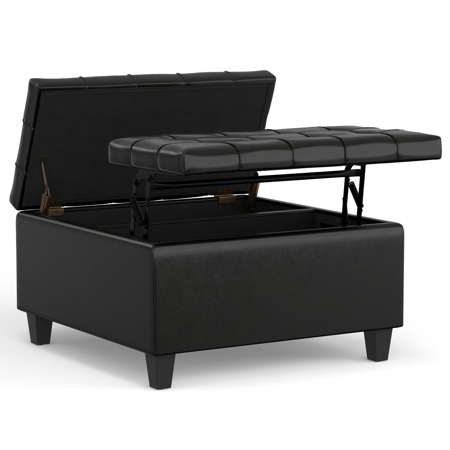 Harrison - Upholstered Coffee Table Storage Ottoman Simpli-Home