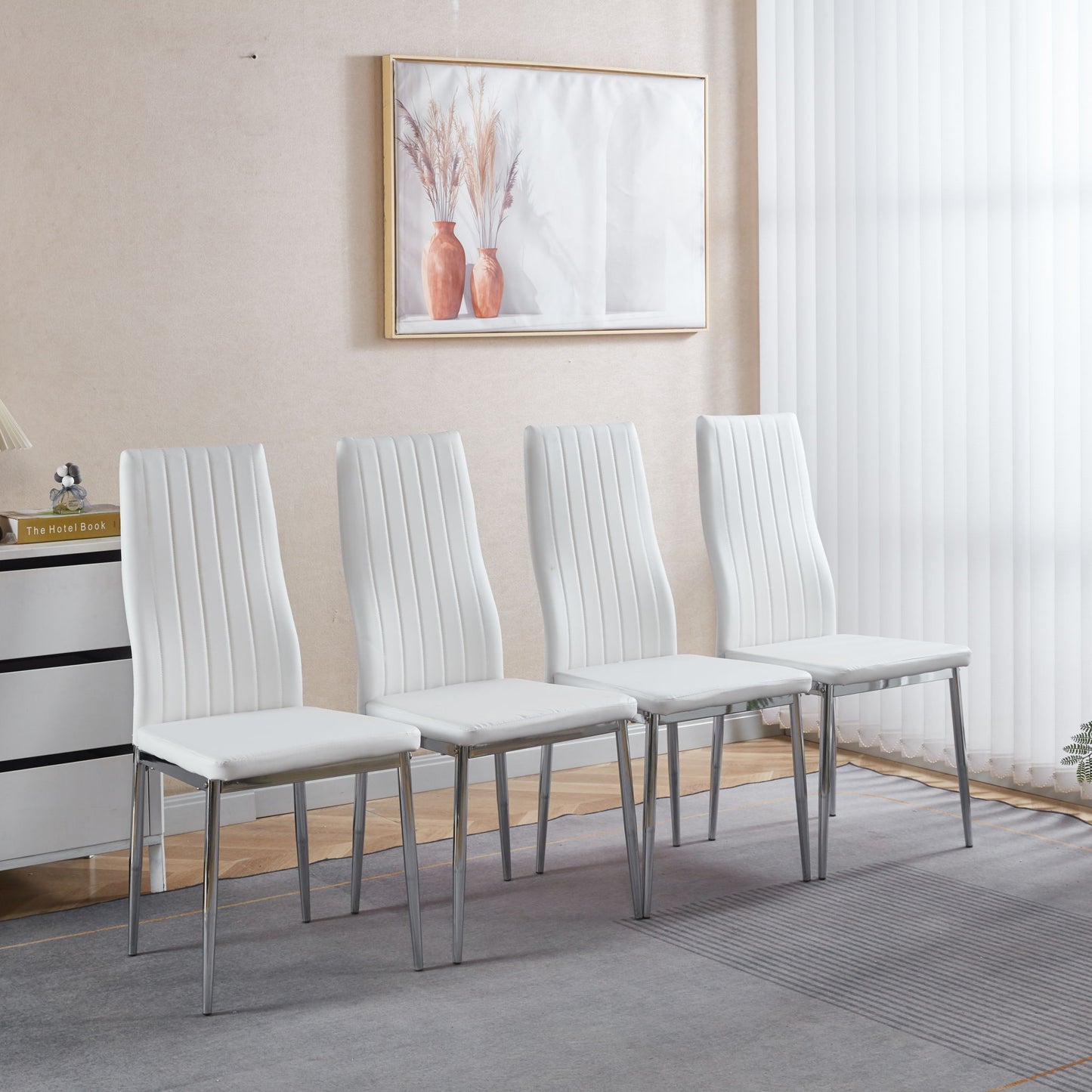 Chrome Leg Dining Chair (Set of 4) Home Essentials