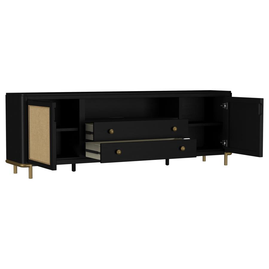 Arini - Rattan Cane 2-Door TV Stand Media Console Coaster Fine Furniture
