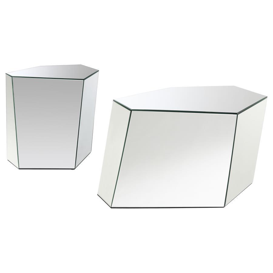 Capella - Mirrored Coffee Table Set Coaster Fine Furniture