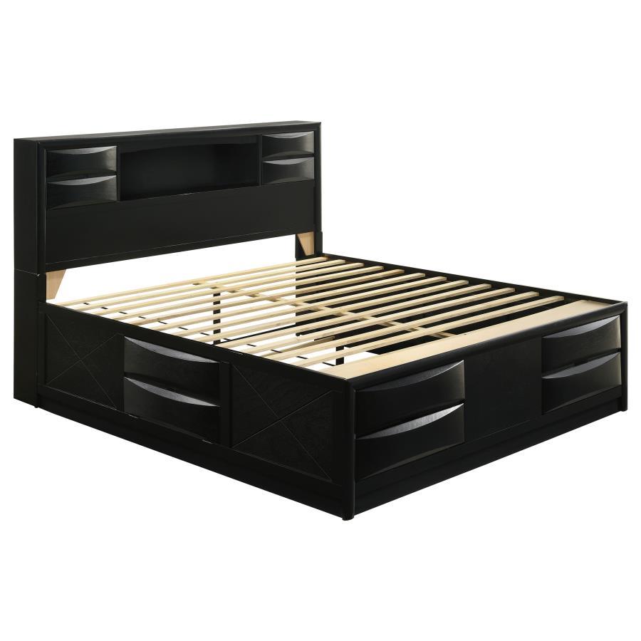 Briana - Wood Storage Bookcase Bed CoasterEssence