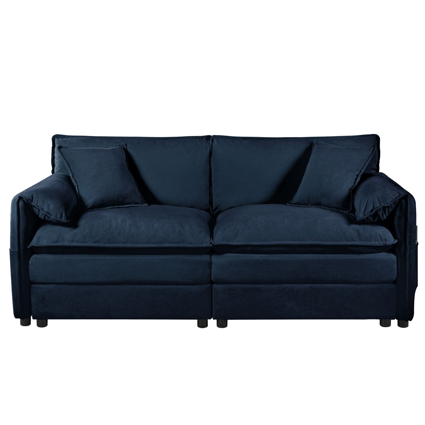 Modern Oversized Chenille Loveseat Sofa With Deep Seat And Diy Combination Home Essentials