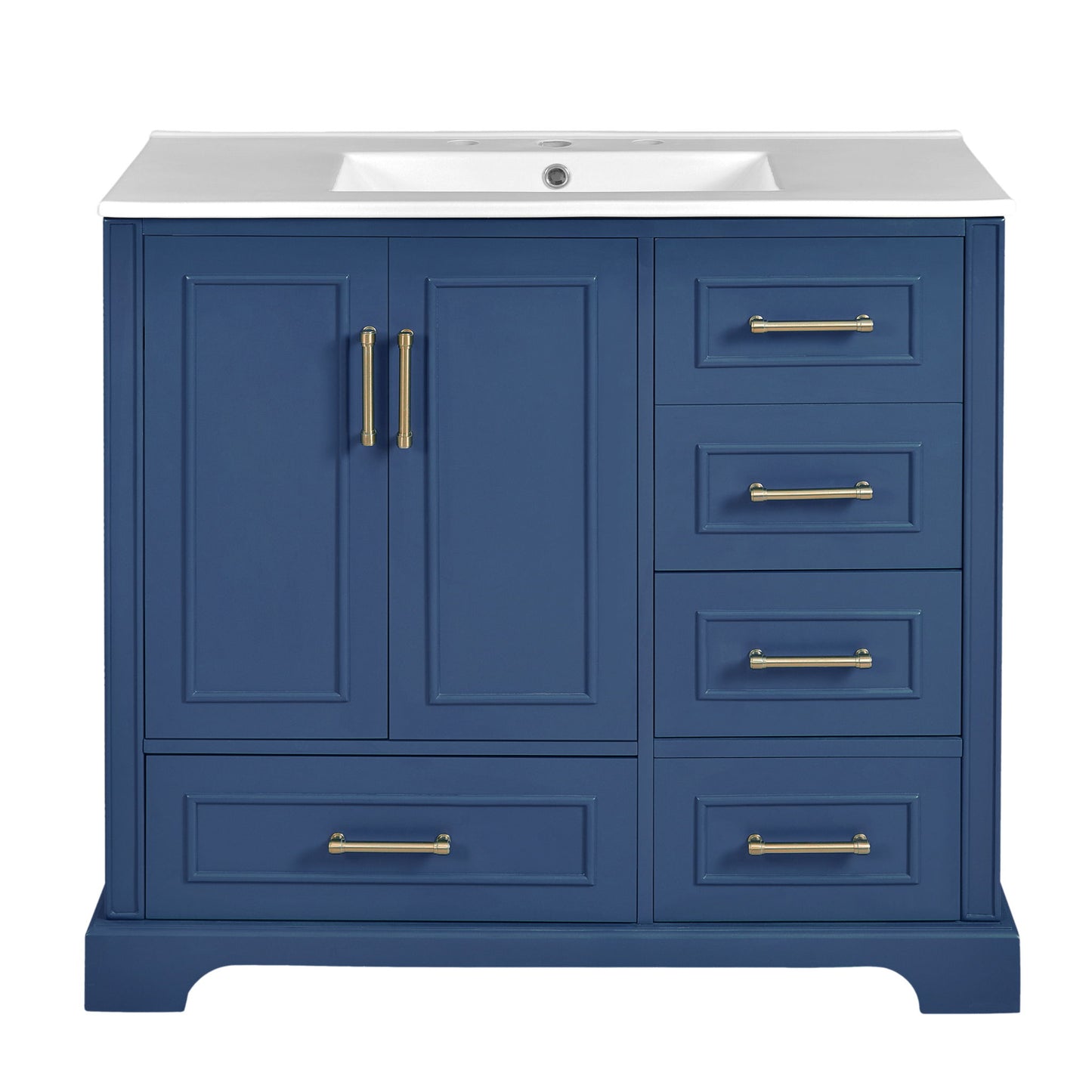 Traditional Bathroom Vanity With Soft Close Doors And Drawers Hearth and Haven