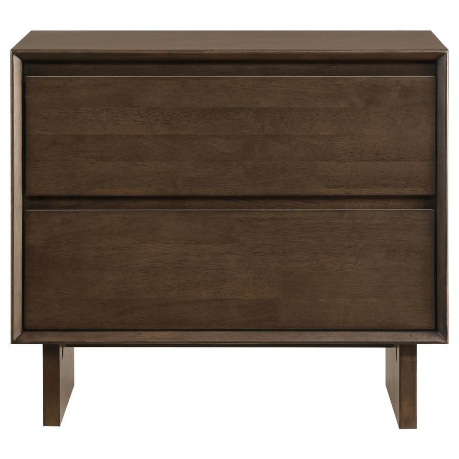 Glenwood - 2-Drawer Nightstand Bedside Table - Warm Brown Coaster Fine Furniture