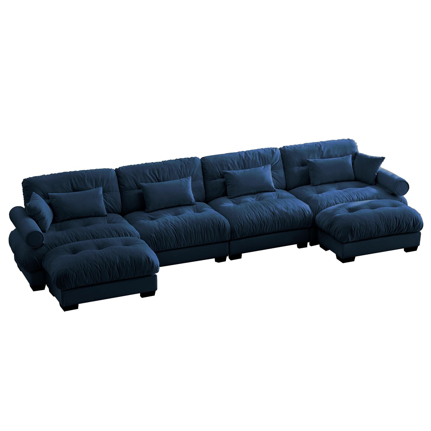 Super Comfort Oversized Modular Sectional Sofa With Movable Ottoman - Snoozhouse