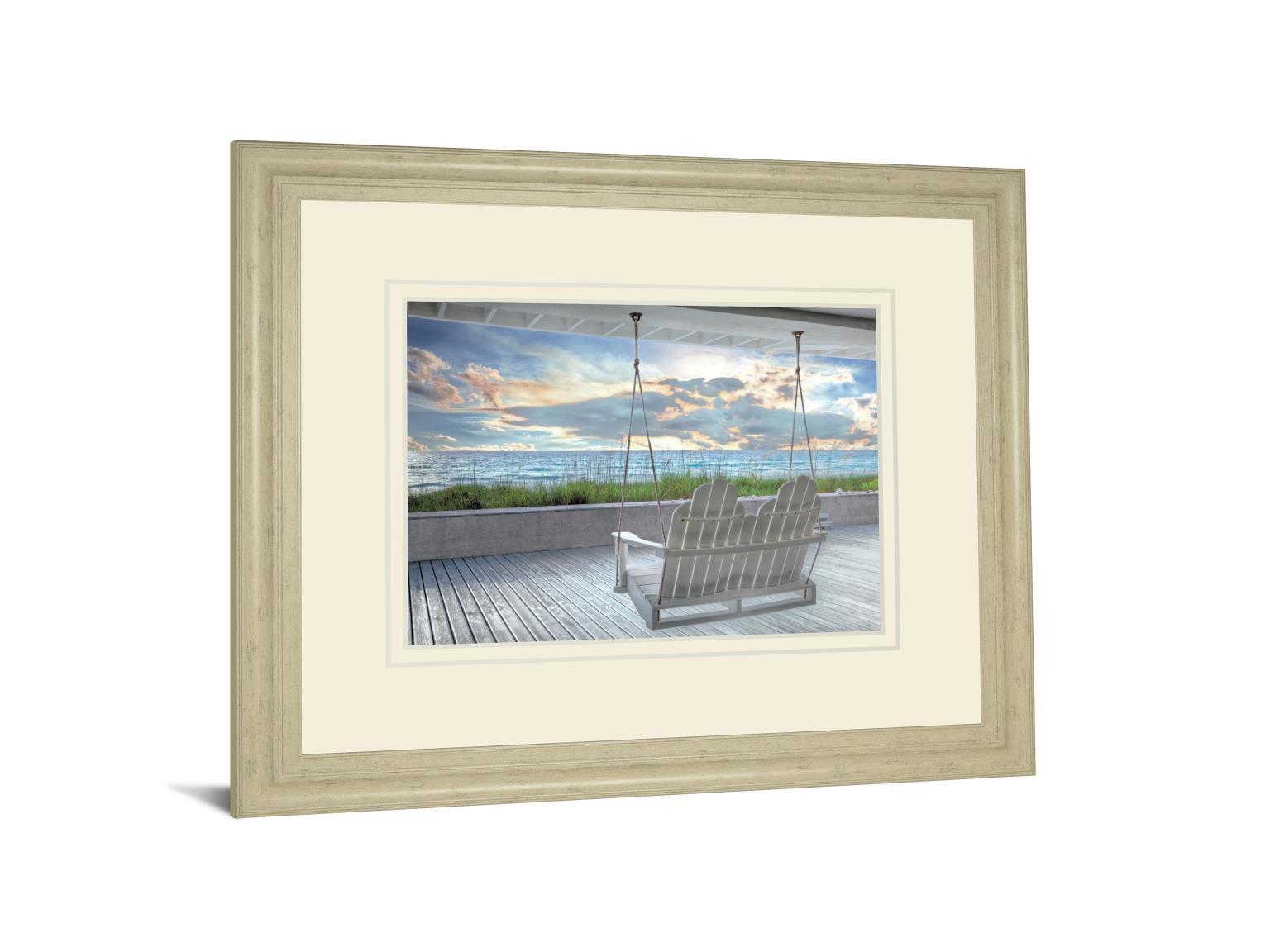 Swing At The Beach By Celebrate Life Gallery - Blue Classy Art