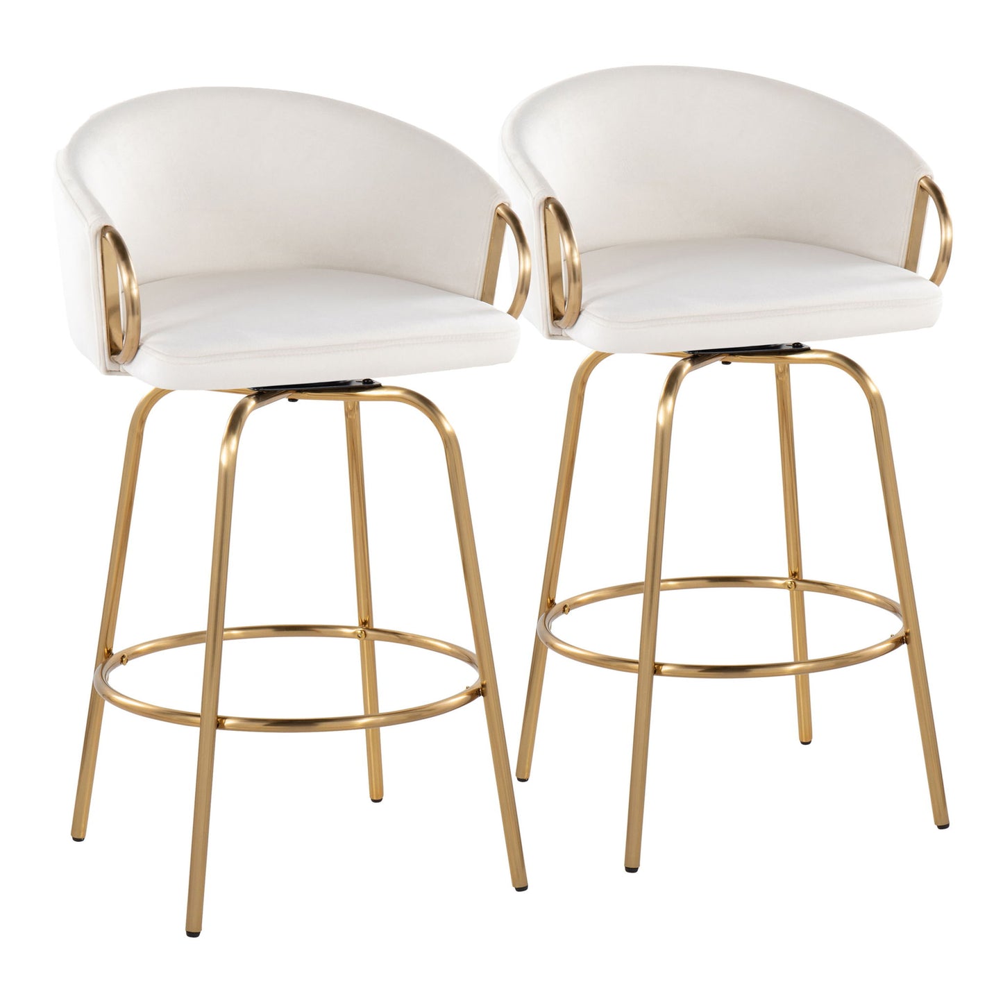Claire - Contemporary & Glam Counter Stool (Set of 2) Lumi Source