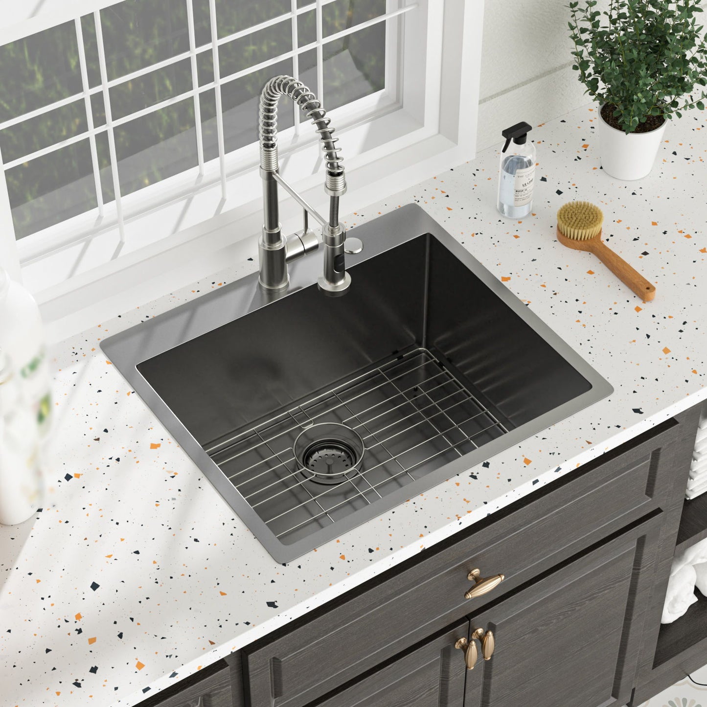 Topmount Kitchen Sink 16 Gauge, Single Bowl Daily Nest