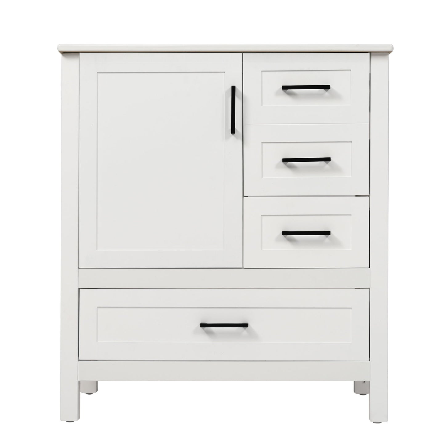 Modern Bathroom Vanity With Ceramic Sink, Solid Frame And Storage Solutions Hearth and Haven