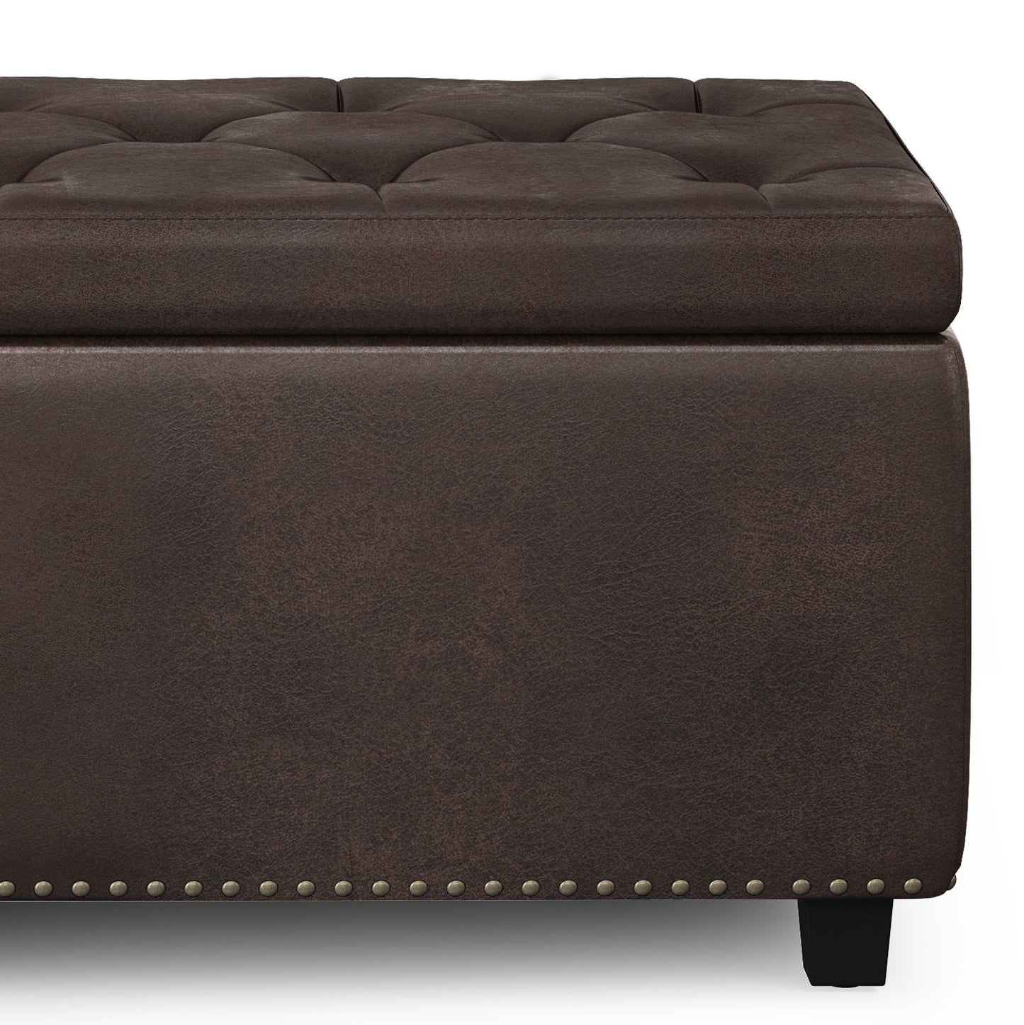 Hamilton - Upholstered Storage Ottoman Simpli-Home
