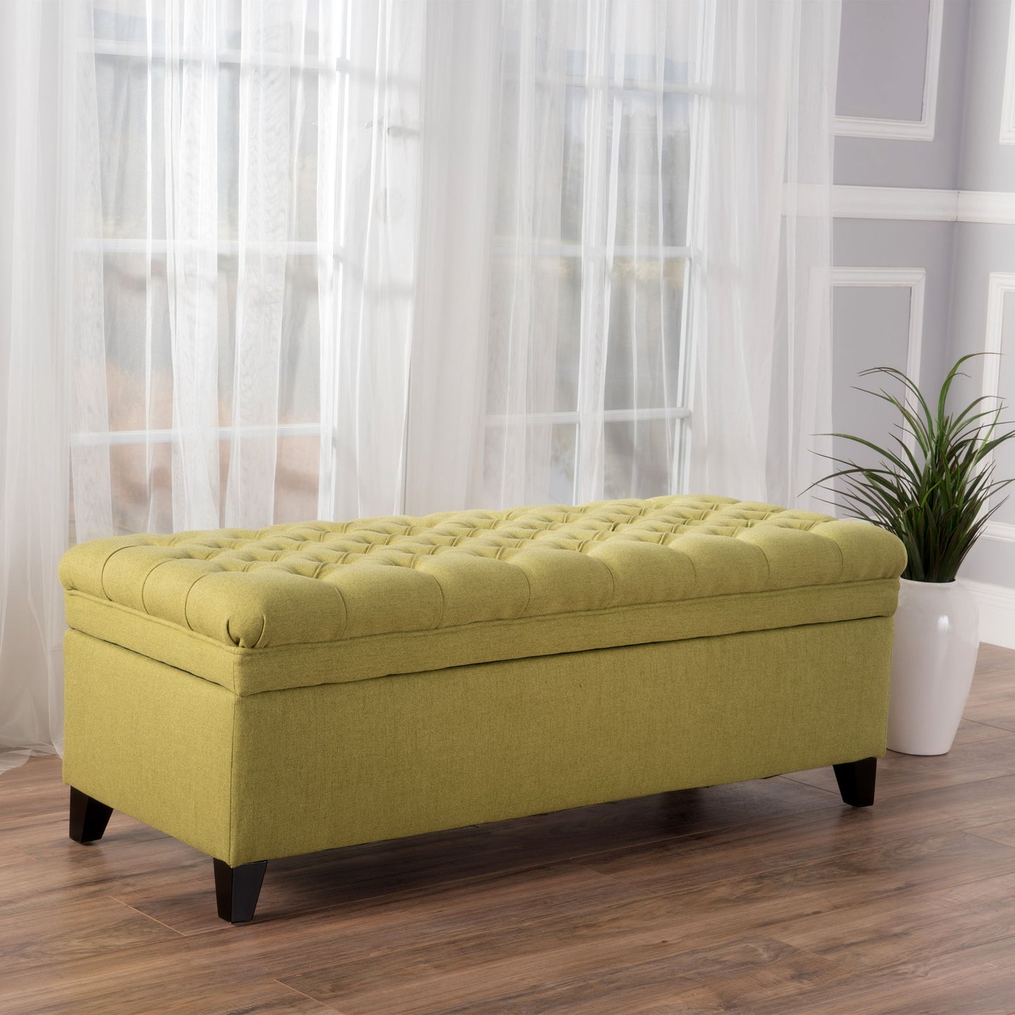 Juliana - Storage Ottoman With Birch Legs Noble House