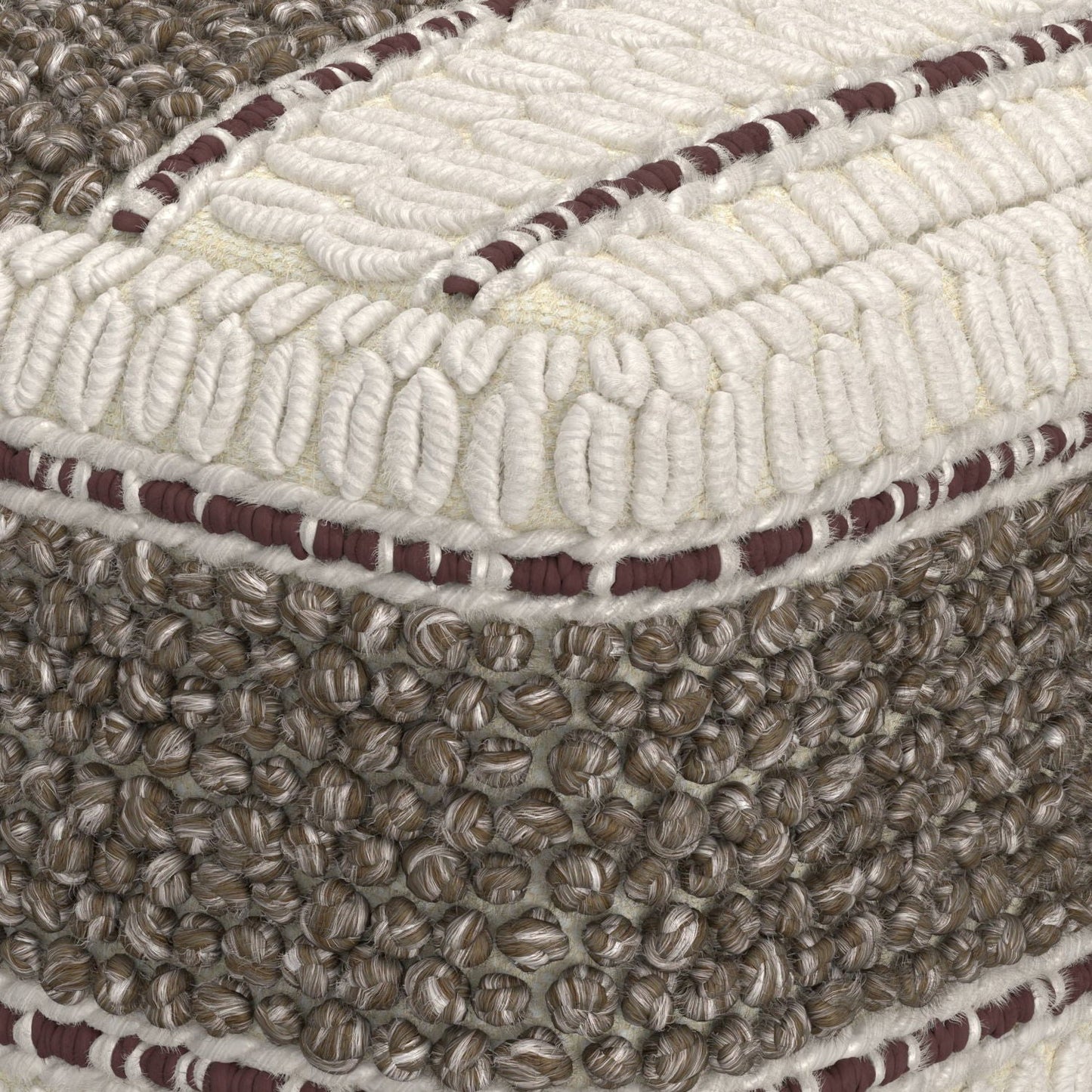 Grady - Handcrafted Square Pouf Simpli-Home