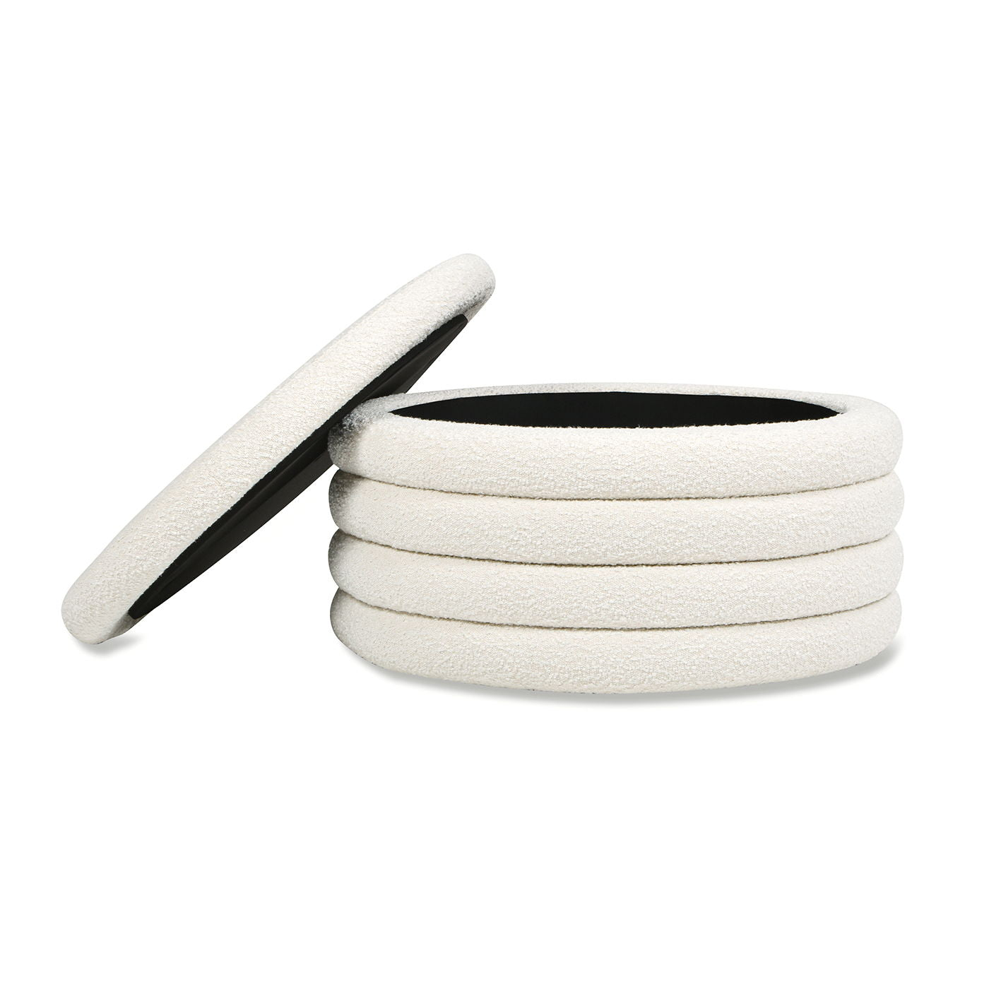 Fuji - Oversized Round Storage Ottoman Jennifer Taylor Home