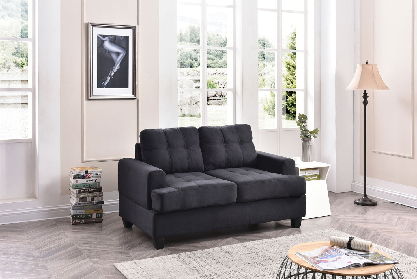 Stylish Transitional Loveseat For Two Glory Furniture