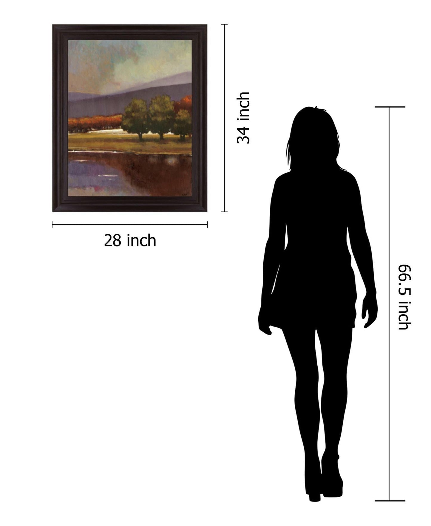 Woodland Reflections - 28" x 34" Framed Wall Art Classy Art