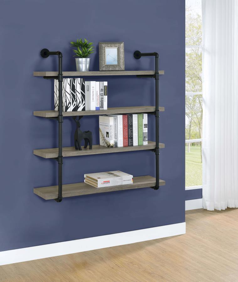 Elmcrest - 4-Shelf Wall Bookshelf CoasterEveryday