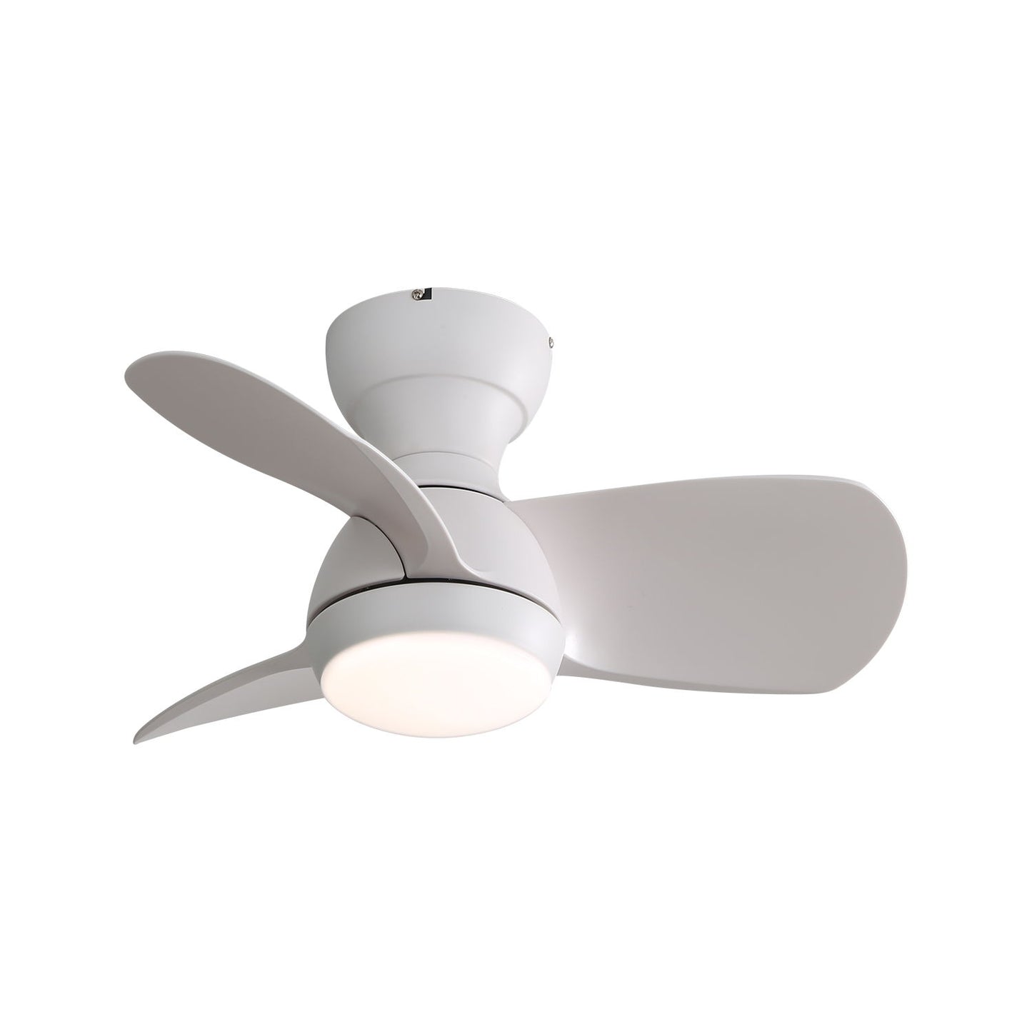 23" Bedroom Ceiling Fan With 3 Color Dimmable 3 ABS Blades Remote Control Dc Motor Black With 18W Led Light Daily Nest
