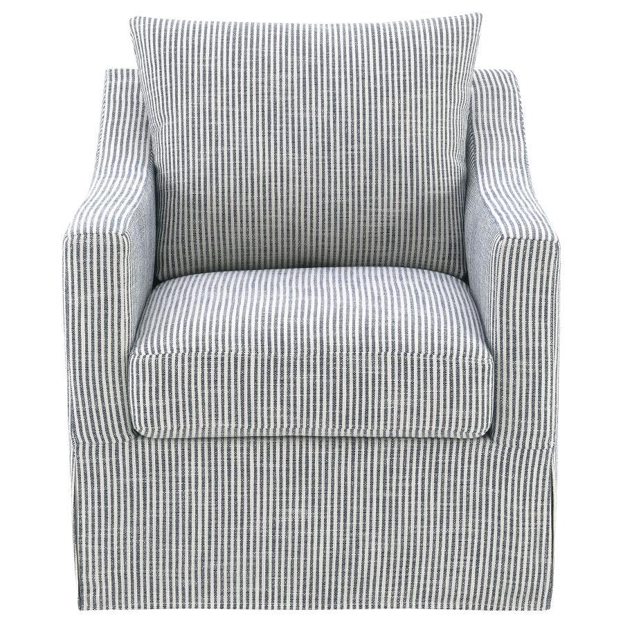 Winter - Upholstered Sloped Arm Accent Swivel Chair Coaster Fine Furniture