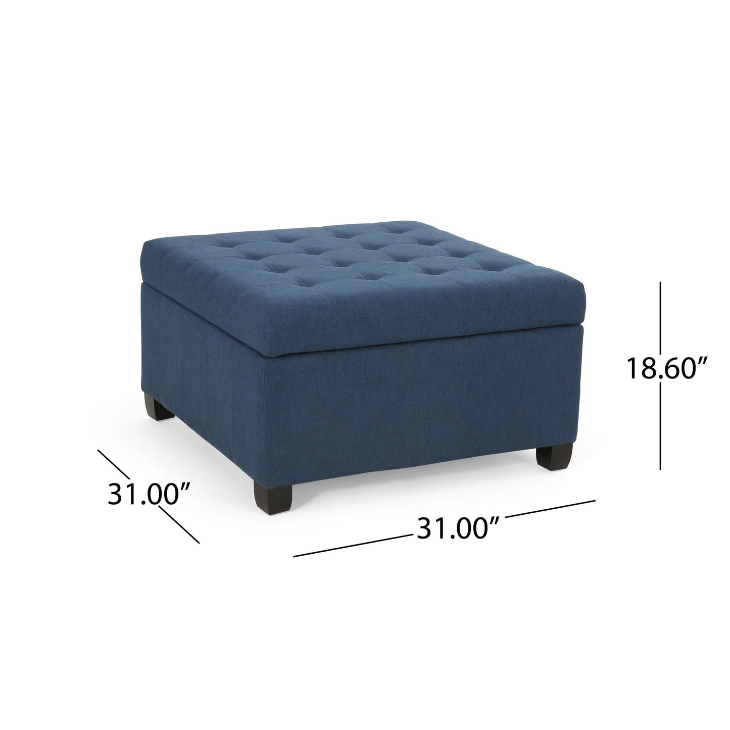 Isabella - Contemporary Ottoman With Storage Noble House
