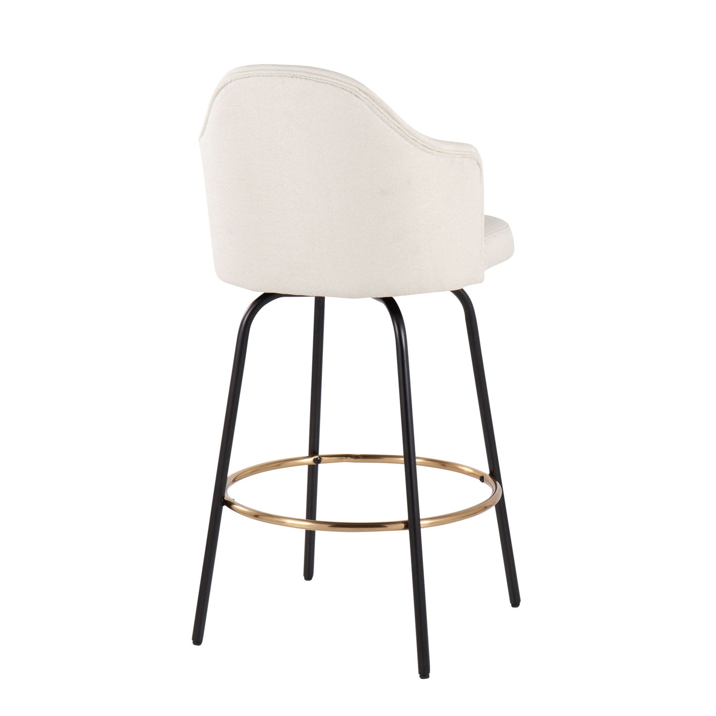 Ahoy - Contemporary Fixed Height Counter Stool Round Footrest (Set of 2) Lumi Source