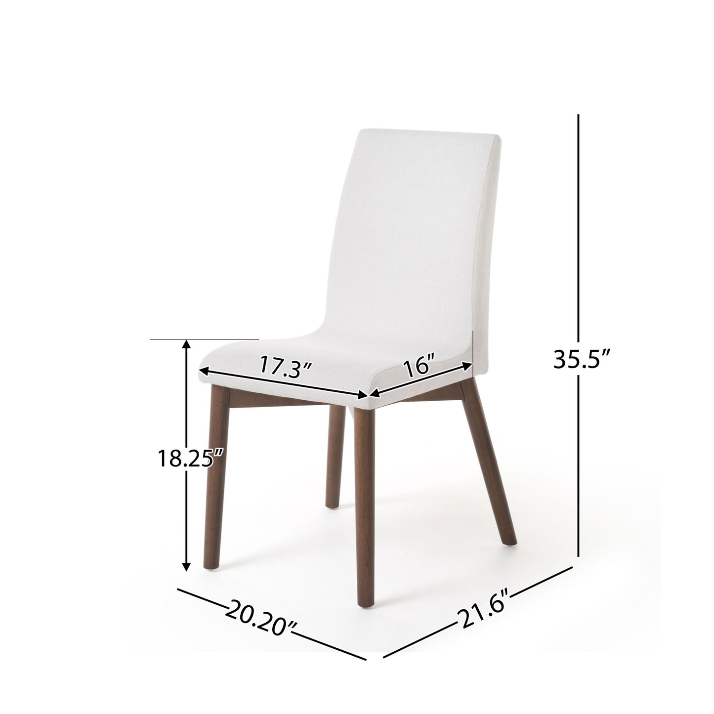 Scandinavian Modern Dining Chair Set Noble House