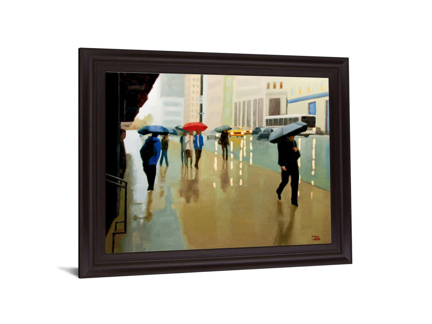 Umbrella Reflections - 28" x 34" Framed Wall Art Classy Art
