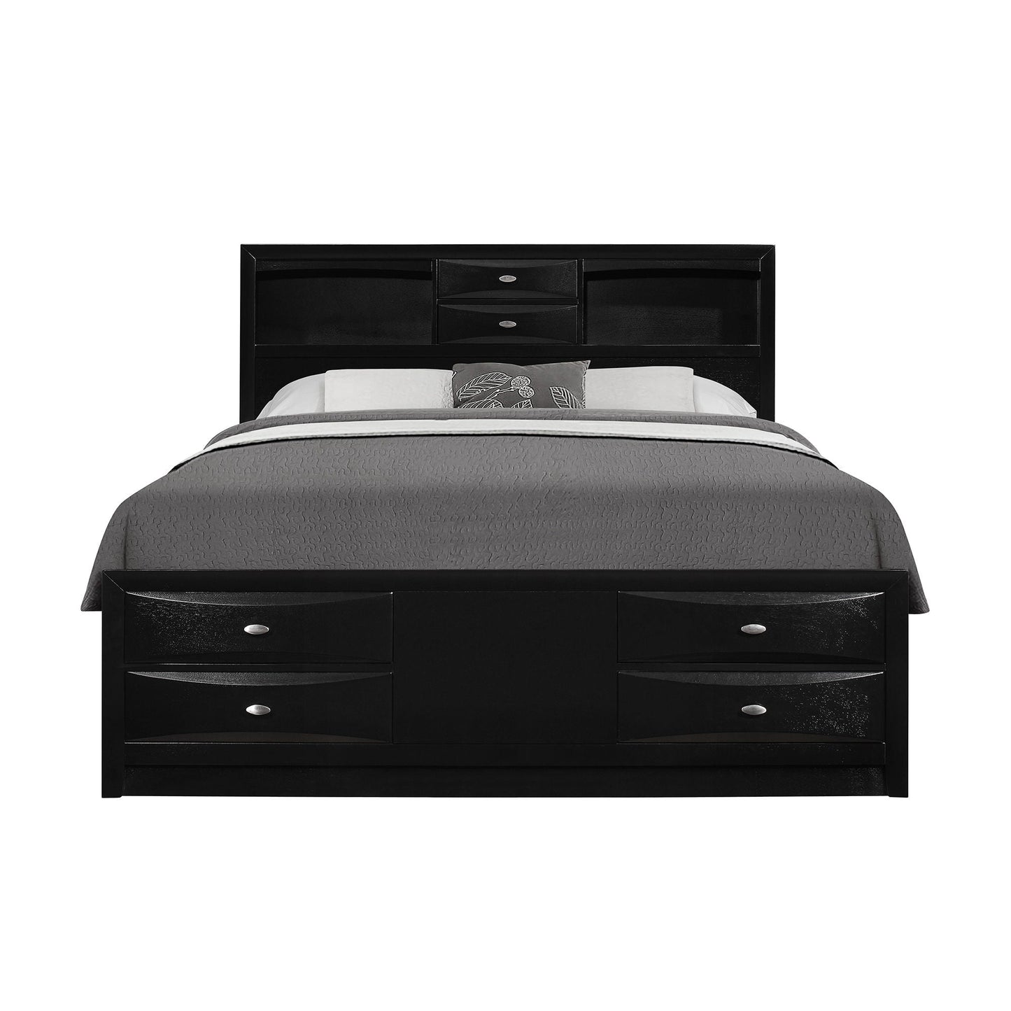 Lucille - Bed With Storage And Bookcase Headboard Global Furniture USA