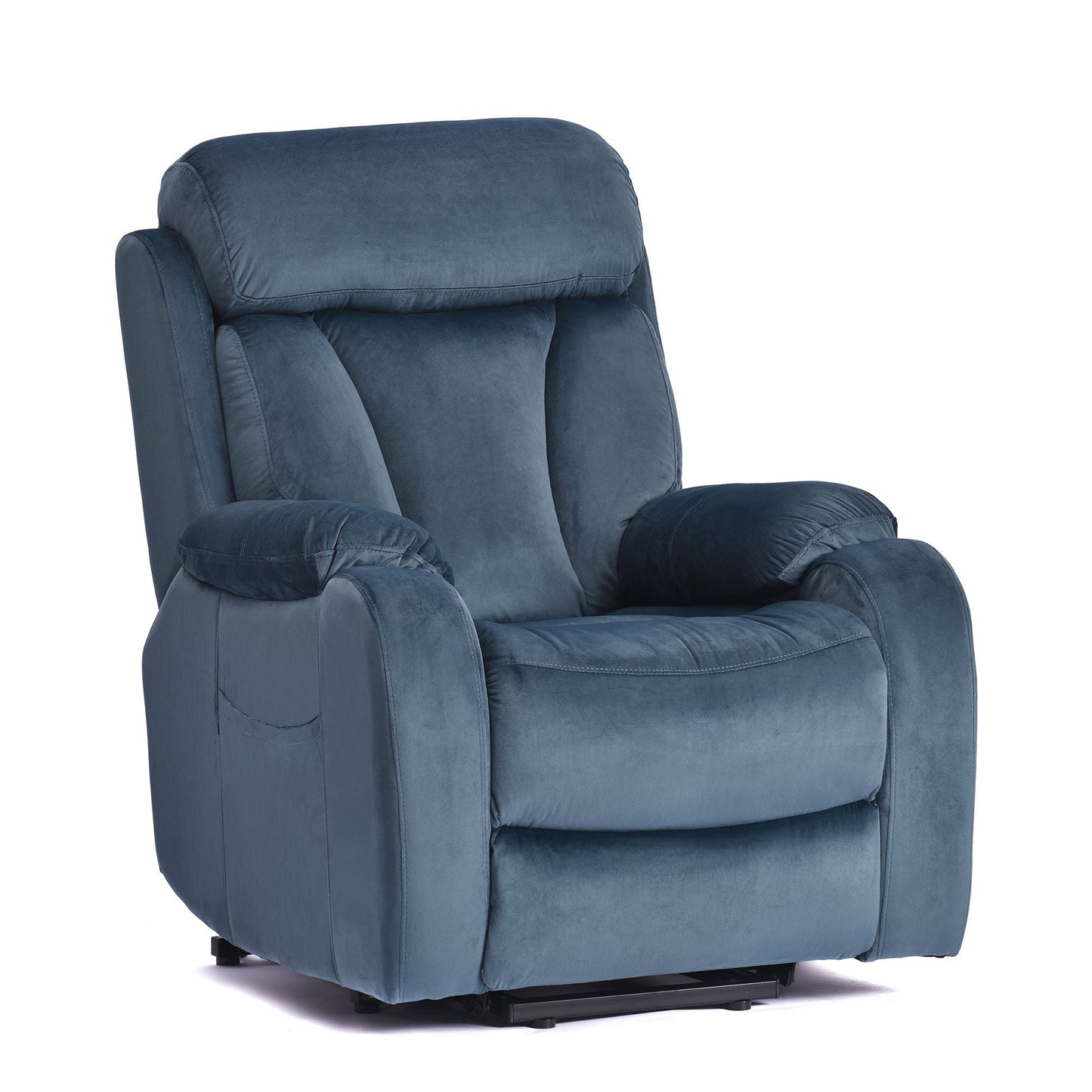 Power Lift Chair Recliner With Remote Control, Electric Reclining Sofa, Fabric Power Recliner For Living Room - Navy Blue Home Essentials