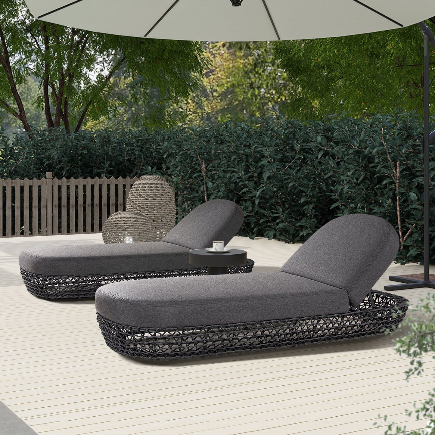 Willow - Sunbrella Upholstered Patio Lounger Jennifer Taylor Home