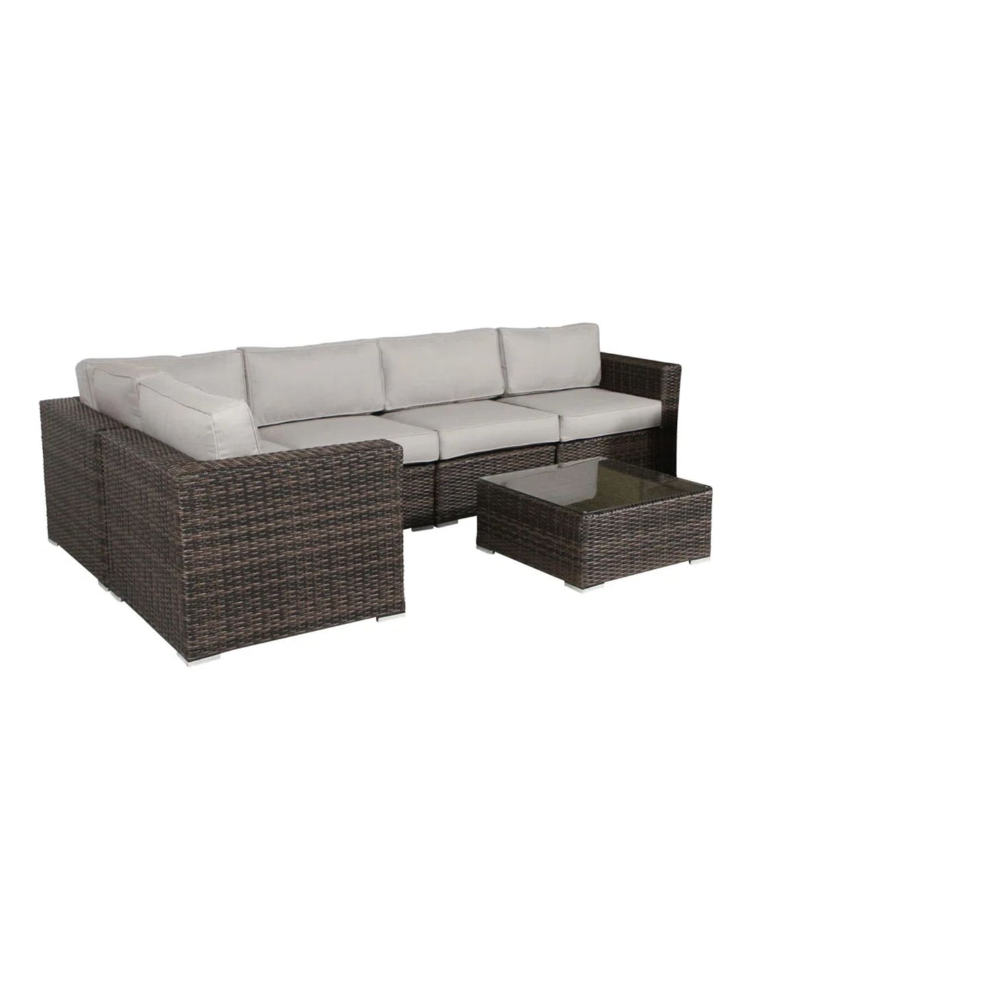 Stylish Wicker Patio Set Table LSI Patio Furniture