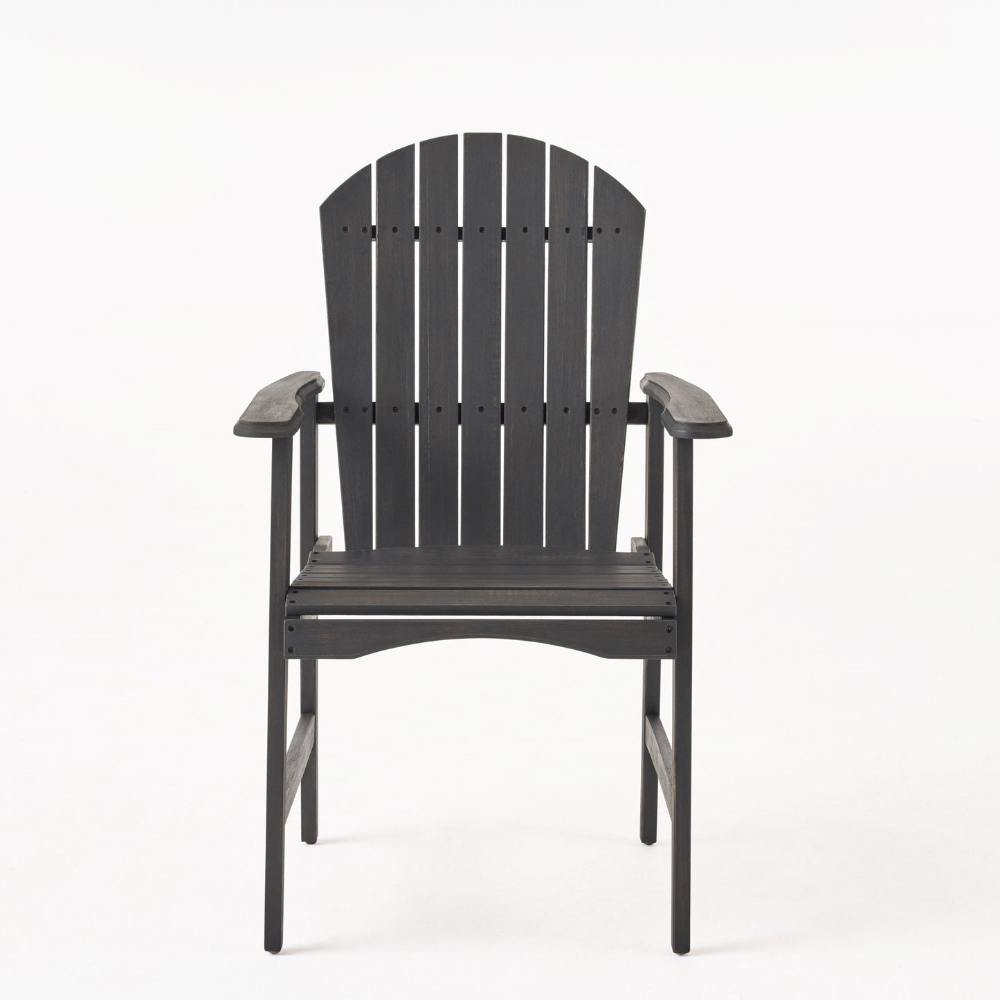 Outdoor Weather Resistant Acacia Wood Adirondack Dining Chairs (Set of 2) Noble House