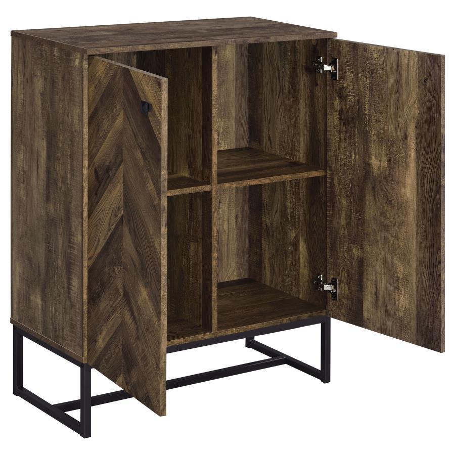 Carolyn - 2 Door Engineered Accent Wood Cabinet - Rustic Oak CoasterEveryday