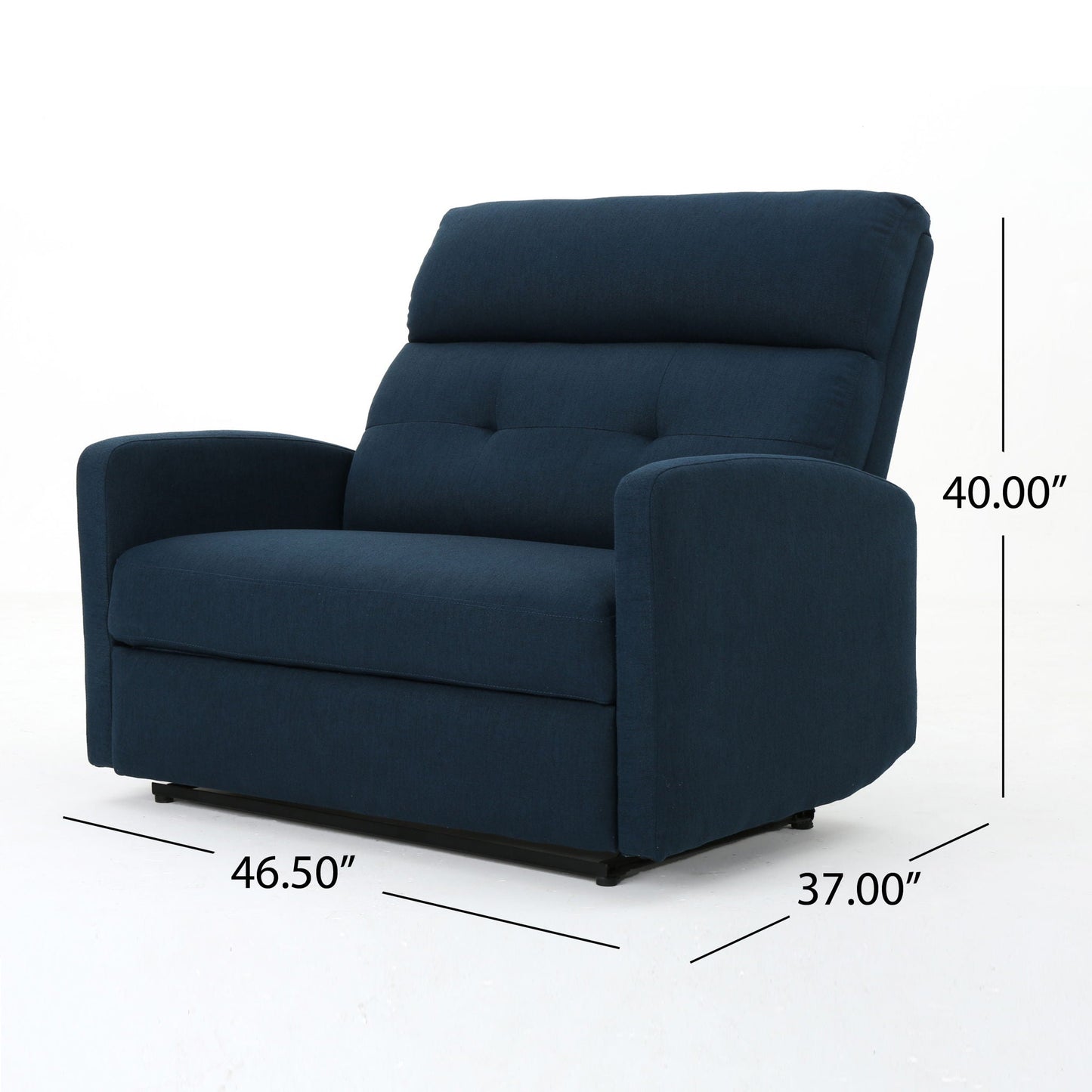 Alma - Contemporary Upholstered Loveseat Recliner Noble House