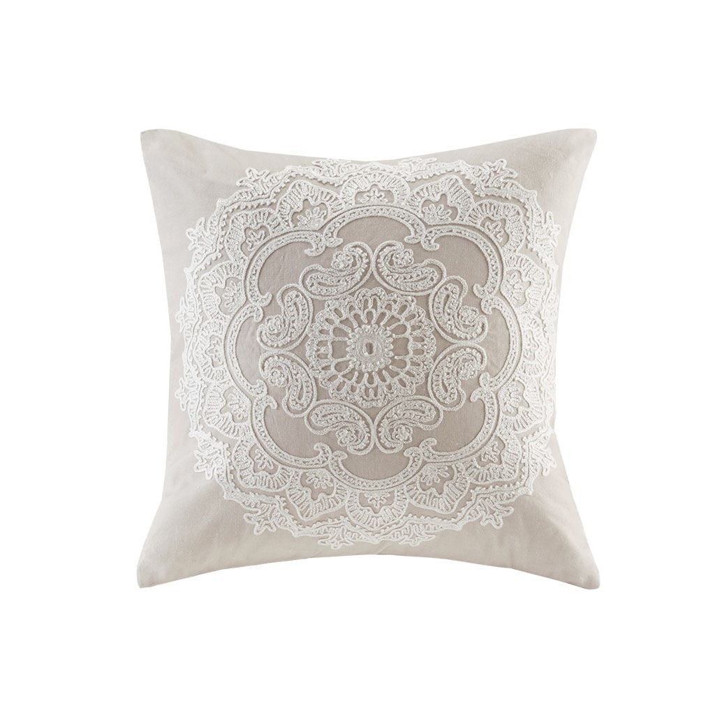 Suzanna - Square Pillow - Taupe Harbor House
