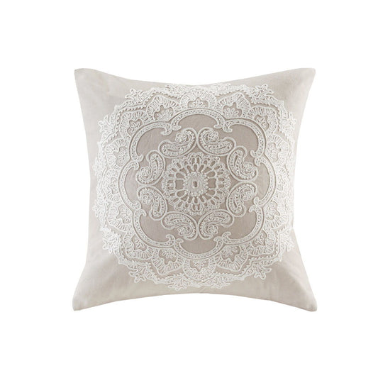Suzanna - Square Pillow - Taupe Harbor House