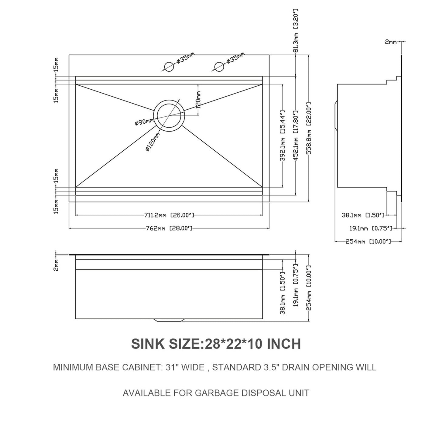Drop In Kitchen Sink Stainless Steel 16 Gauge Daily Nest