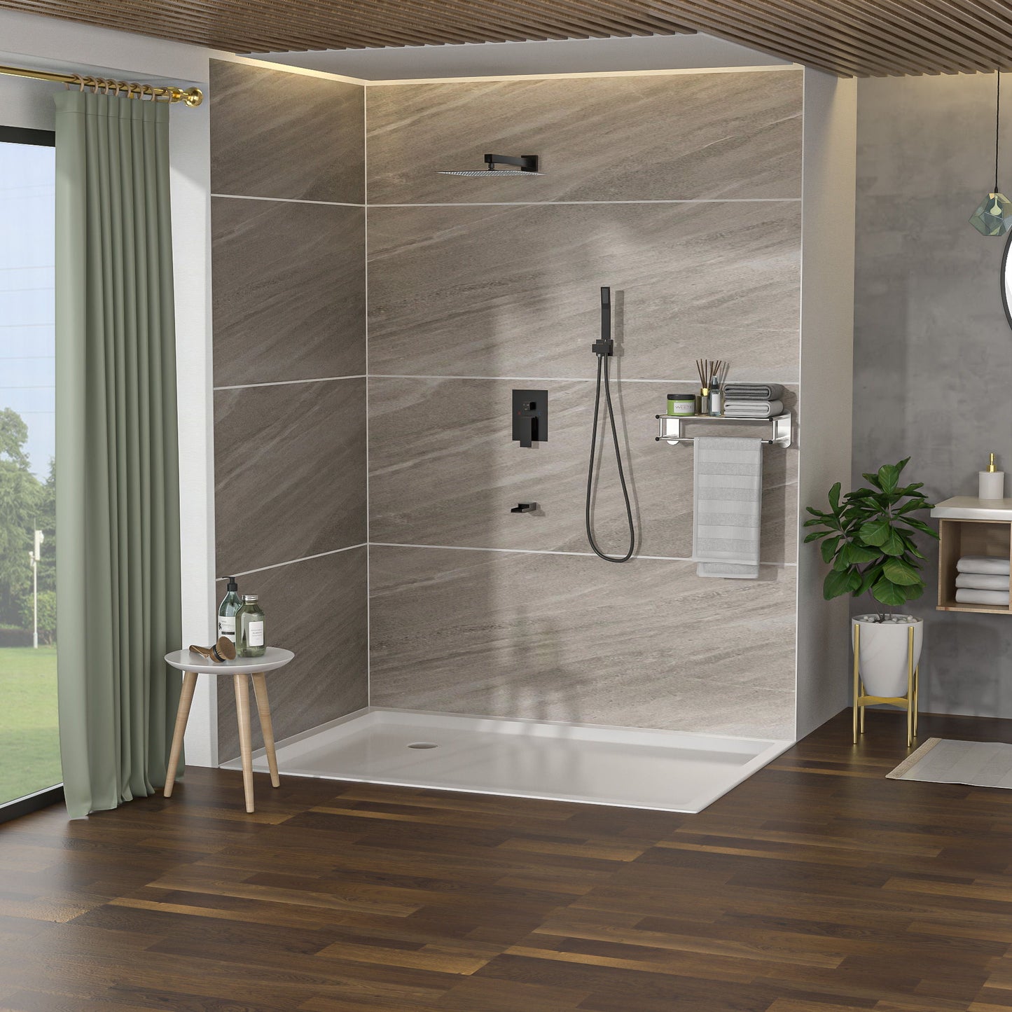 10" Wall Mounted Square Shower System With Rough In Valve Daily Nest