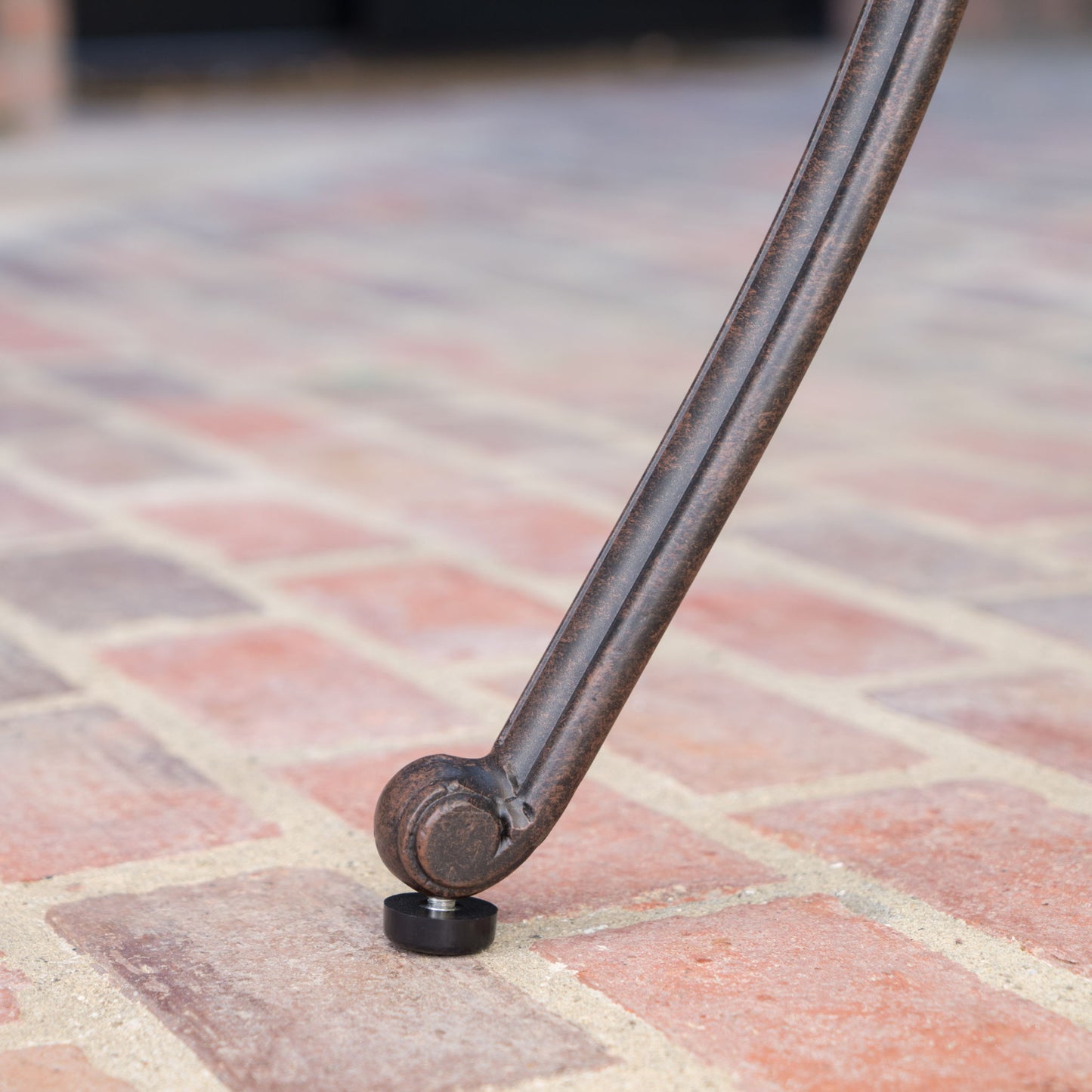 Traditional Style Cast Aluminum Bar Table With Lattice Design And Umbrella Holder - Bronze Noble House