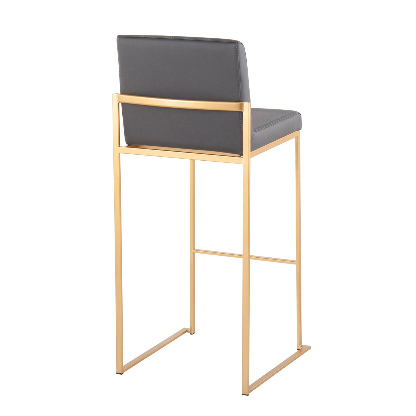 Fuji - Contemporary Design High Back Barstool (Set of 2) Lumi Source