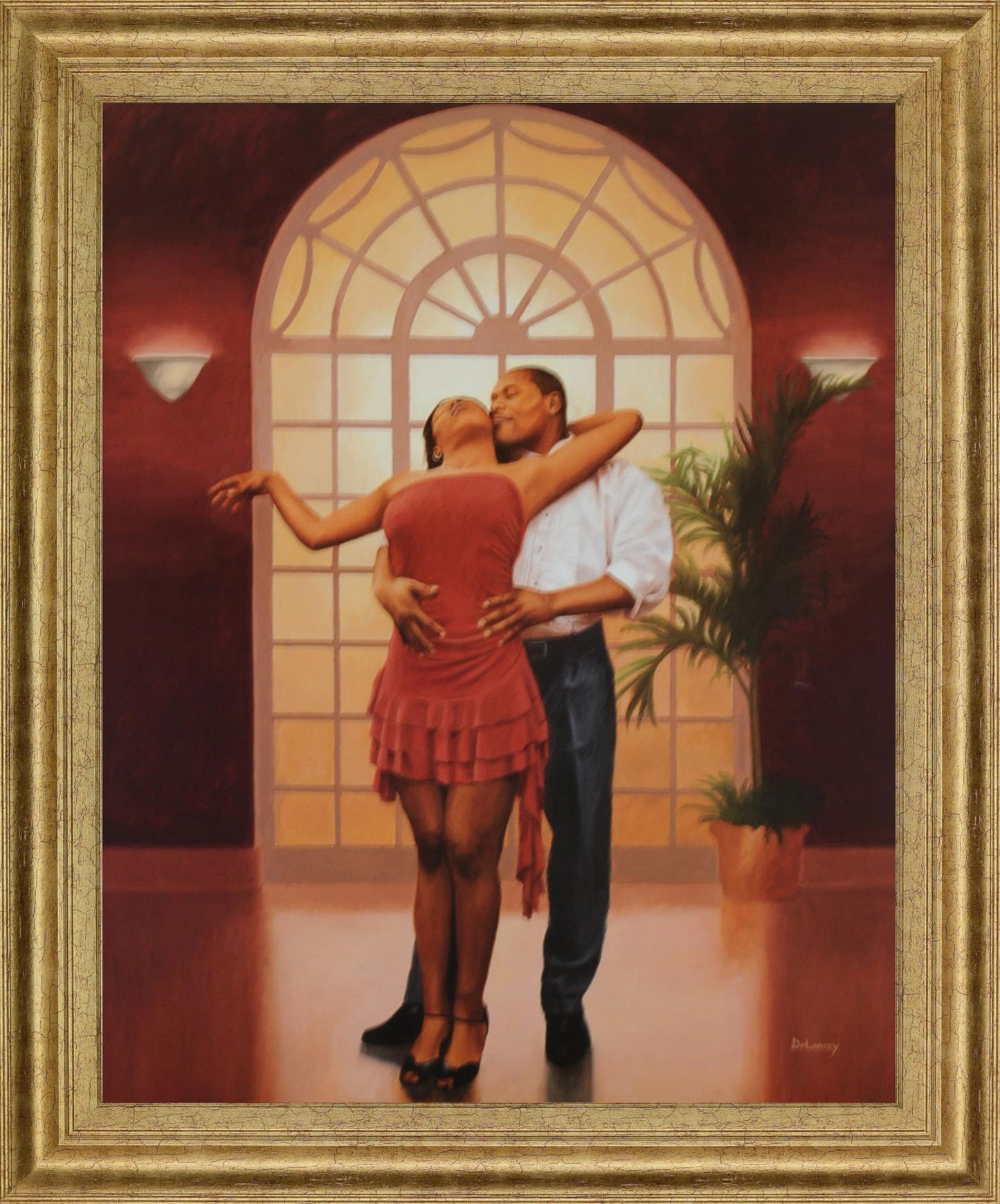 Warm Embrace Dance - 28" x 34" Framed Wall Art Classy Art