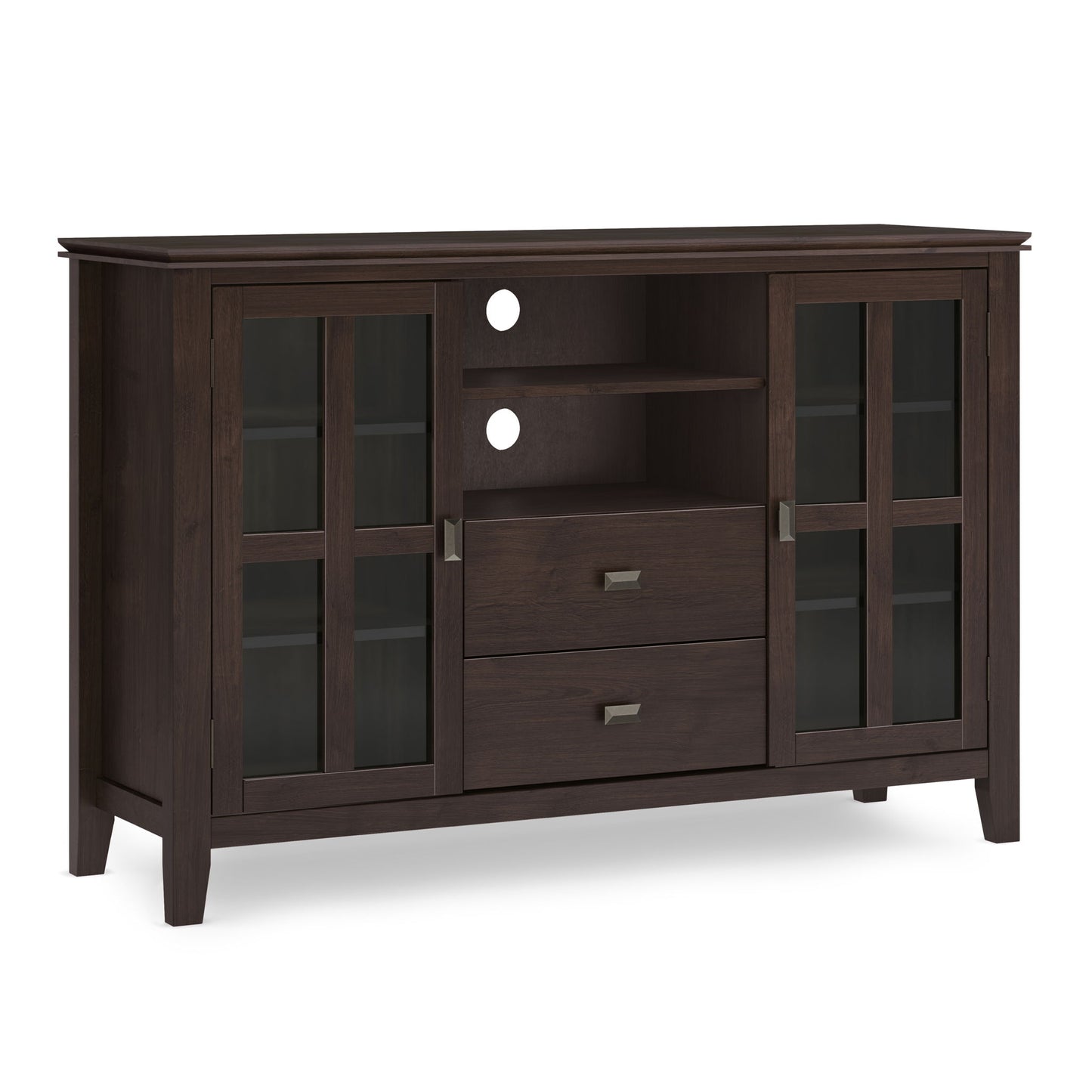 Artisan - Tall TV Media Stand - Dark Chestnut Brown Simpli-Home