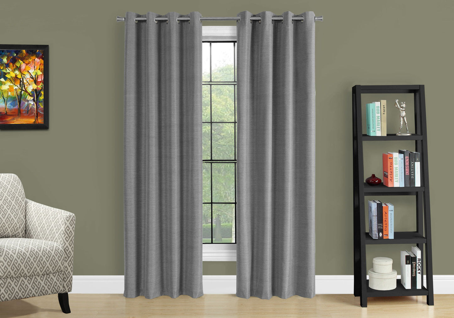 2 Pieces Set, Curtain Panel, Room Darkening, Grommet, Contemporary & Modern 8th Street