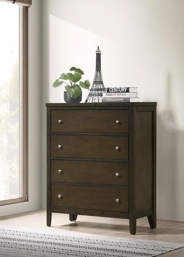 Wilkes - 4-Drawer Chest Of Drawers - Dark Cocoa Coaster Fine Furniture