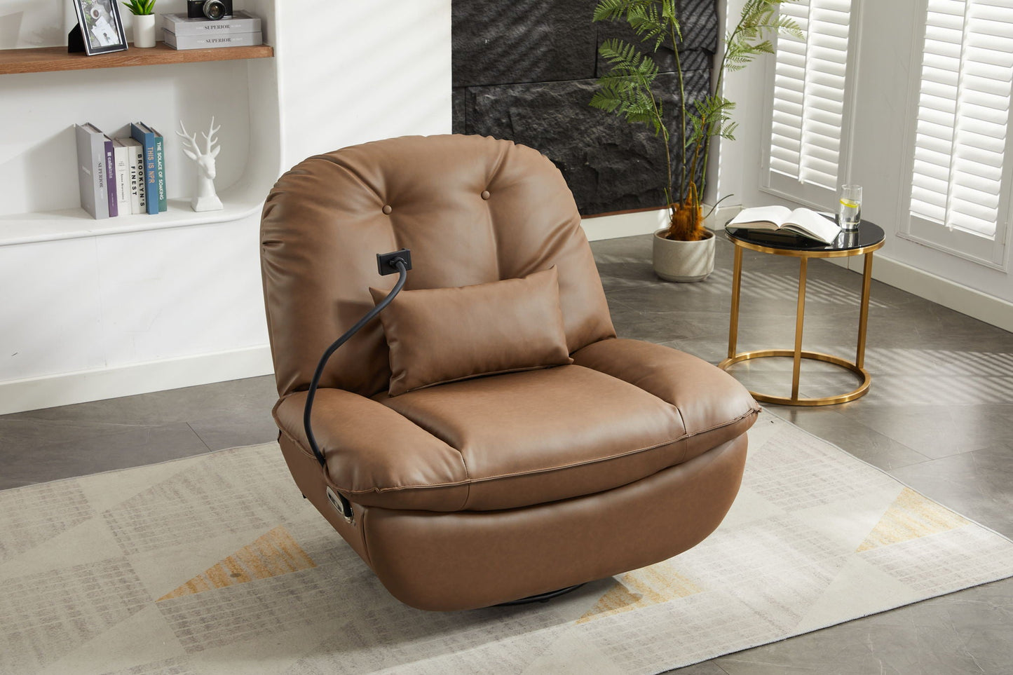 Power Recliner Swivel Glider USB Charger With Bluetooth Music Player, Sleep, Working, Game And Leisure Home Essentials