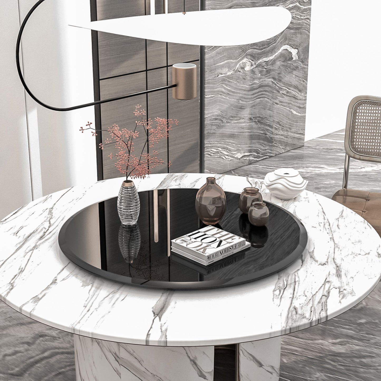 28" Round Tempered Glass Table Top Clear Glass Thick Beveled Polished Edge Home Essentials