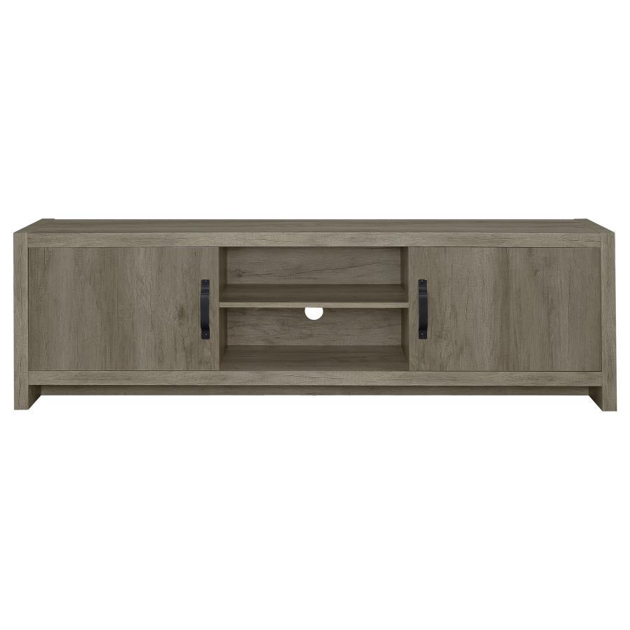 Burke - 2 Door Engineered Wood TV Stand - Gray Driftwood CoasterEssence