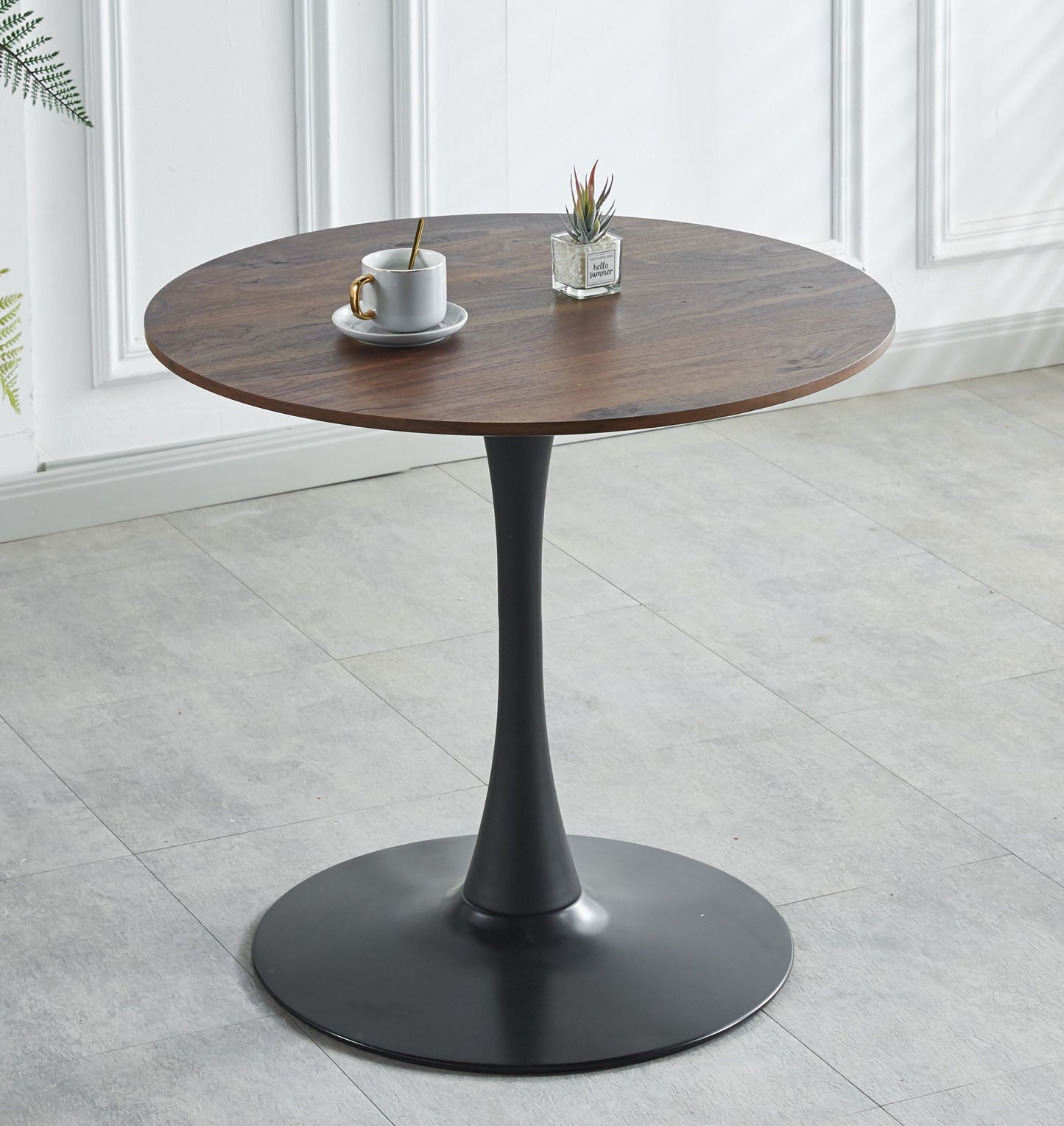 Tulip Table Mid-Century Dining Table With Round MDF Table Top, Pedestal Dining Table, End Table Leisure Coffee Table Home Essentials