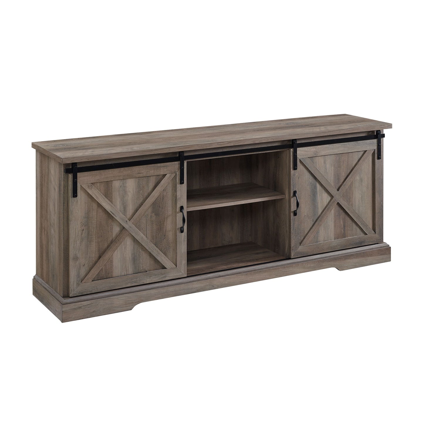 Farmhouse Sliding X Barn Door TV Stand Walker Edison