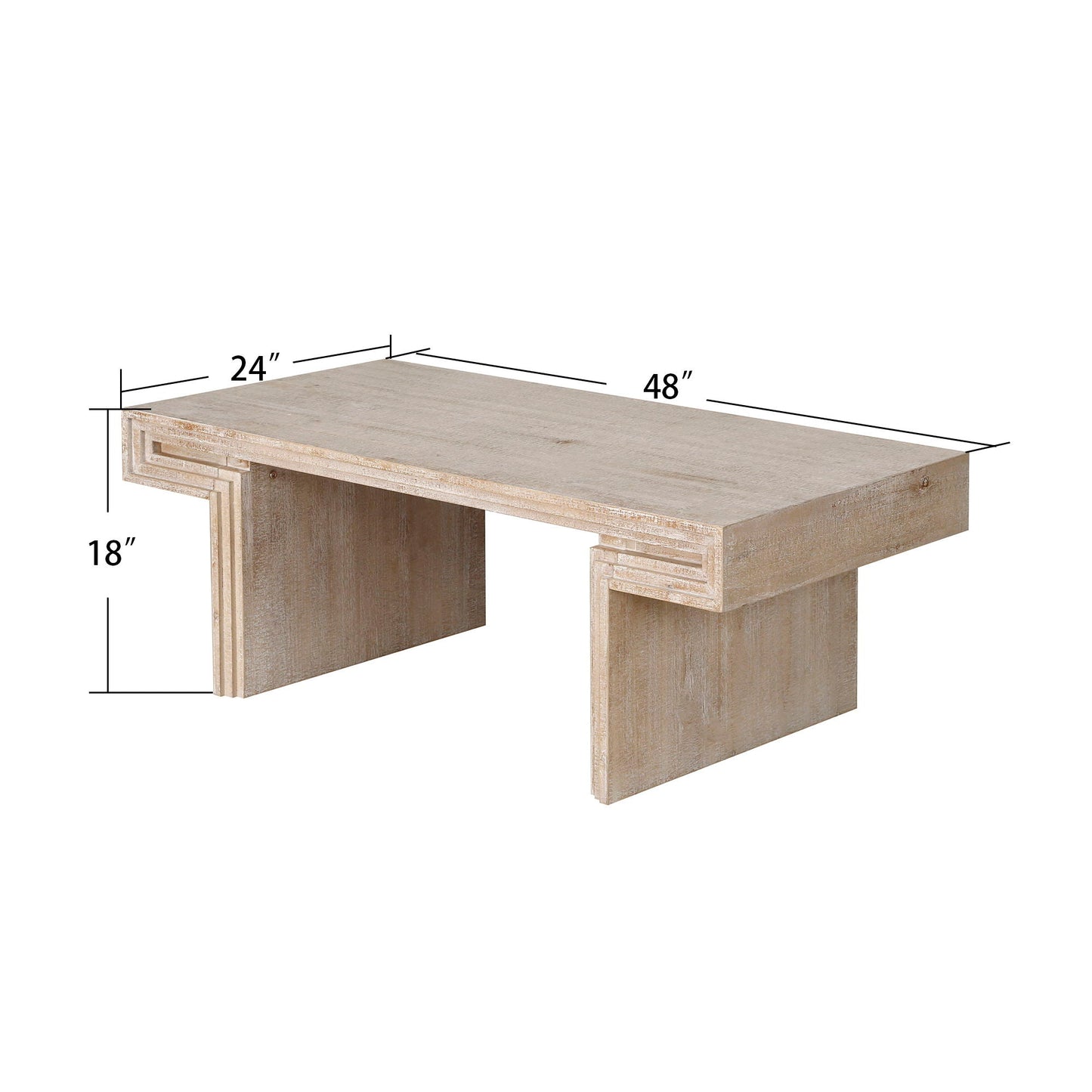 American Vintage Industrial Coffee Table, Double Tier Design Home Essentials
